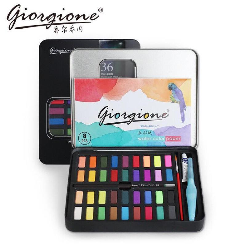 Mua Bộ 36 Màu Nước Giorgione Cao Cấp Tặng Kèm Bút Nước, Bút Lông, Bút Chì ,Miếng Mút , Giấy Vẽ