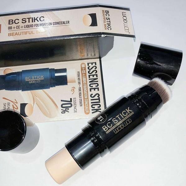 Kem nền dạng thỏi bc stick wodwod dạng thỏi 2 đầu vô cùng tiện lợi