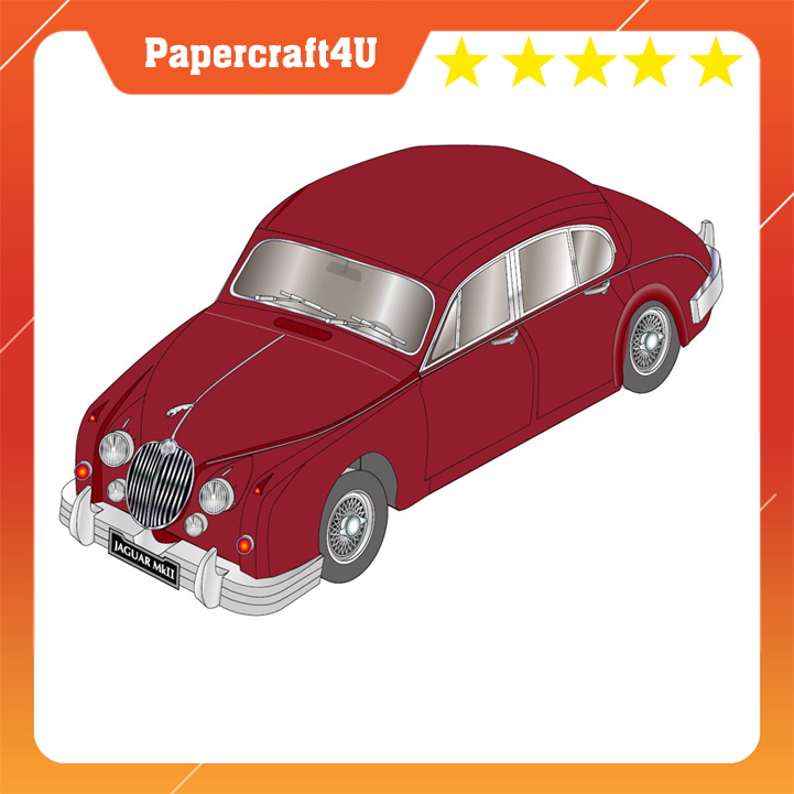Mô hình giấy 3D Xe JAGUAR Mk2 SALOON
