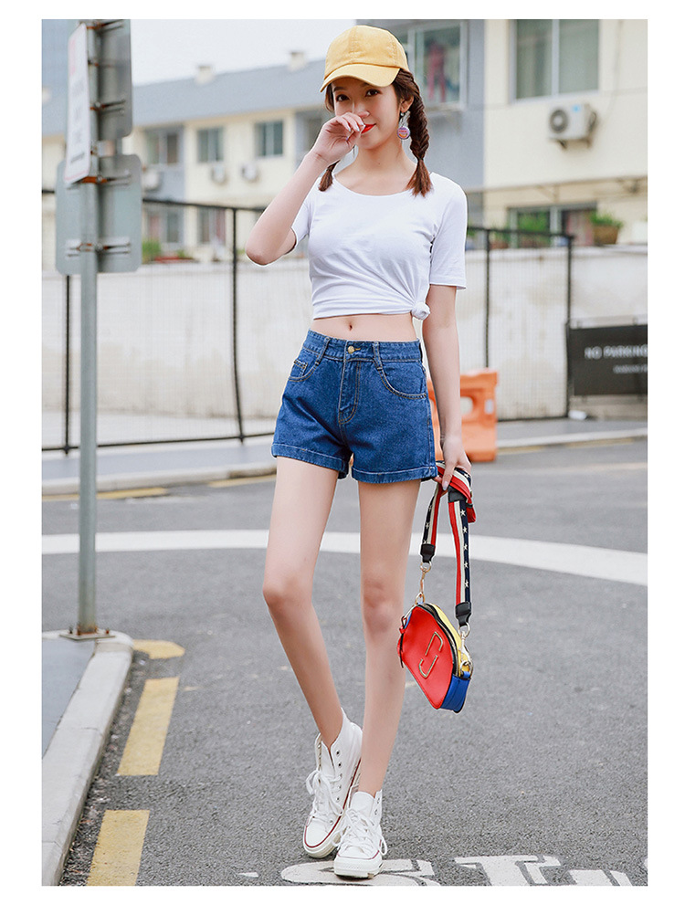 Quần short bò nữ bo gấu