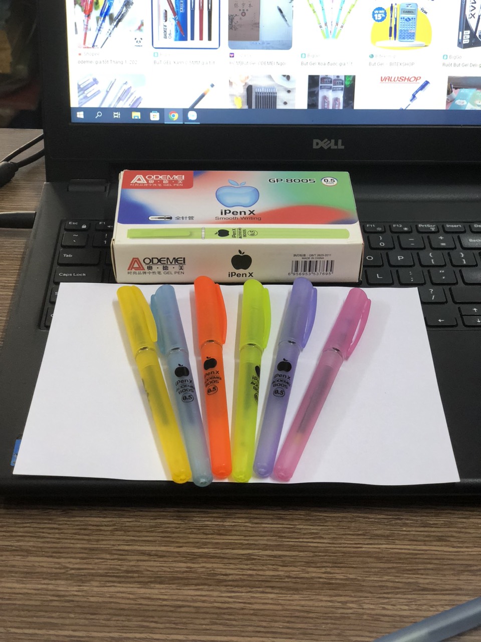 Hộp 12 cây bút gel odemei gp-8005 vỏ nhiều màu