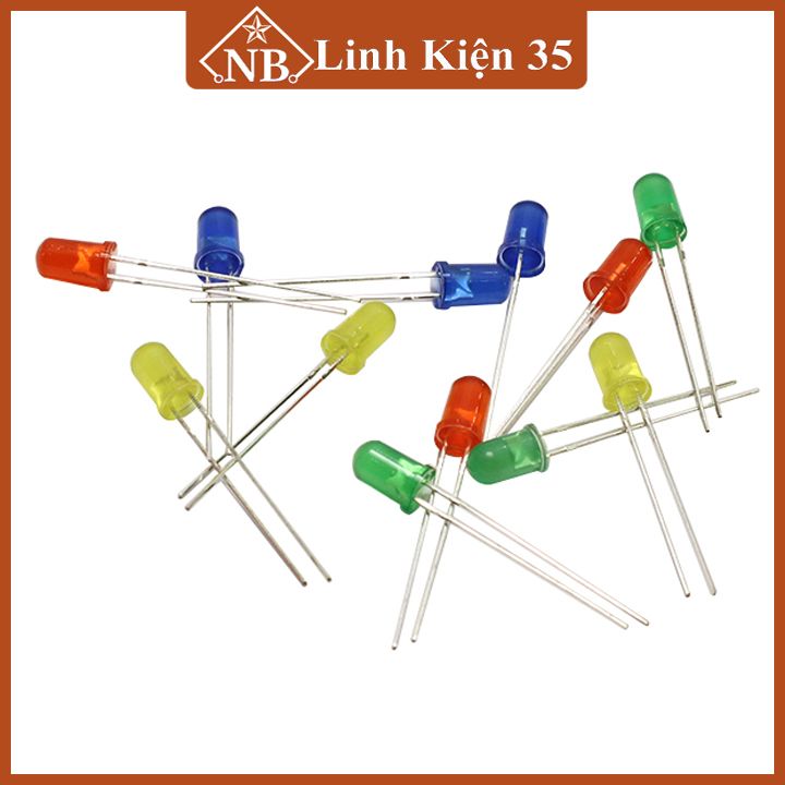 Gói 10 con LED phủ màu 5mm (3V) siêu rẻ
