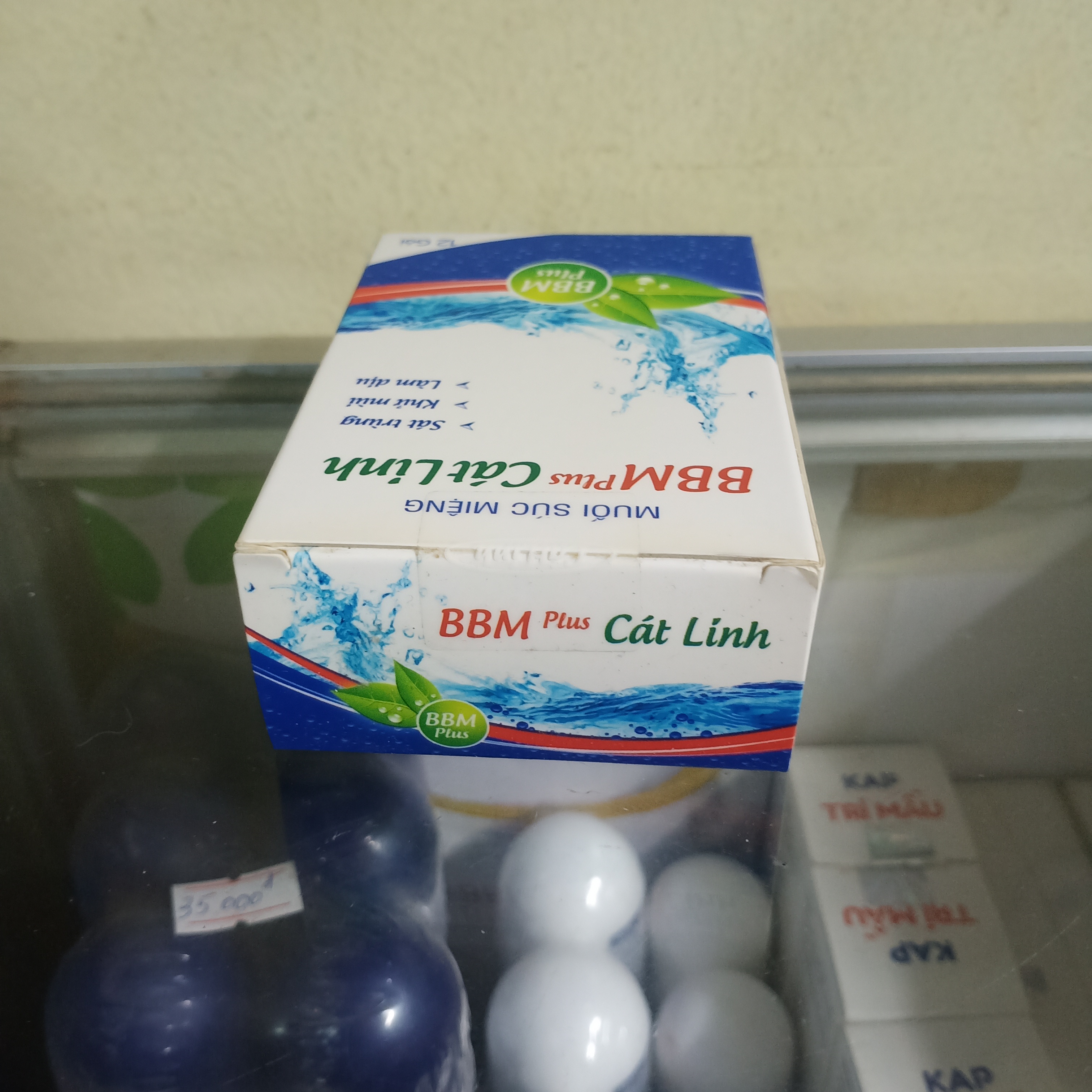 Muối súc miệng họng BBM Plus Cát Linh 12 gói