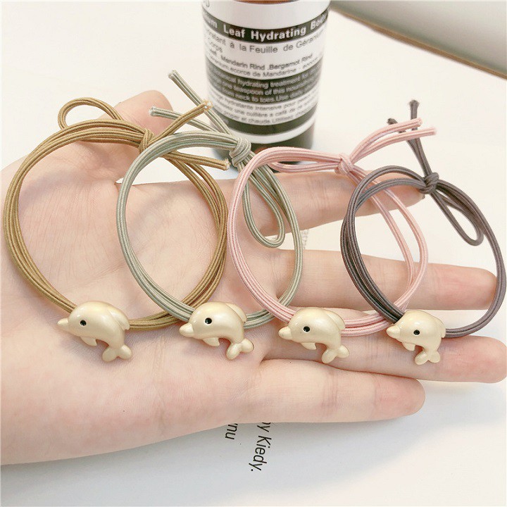 Set 2 Dây buộc tóc, cột tóc hình Cá Heo con dễ thương