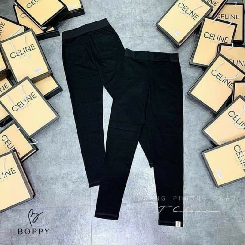 【HOT SALE】 Quần Legging Cạp Cao Phối Chun [ Kèm Túi Giấy