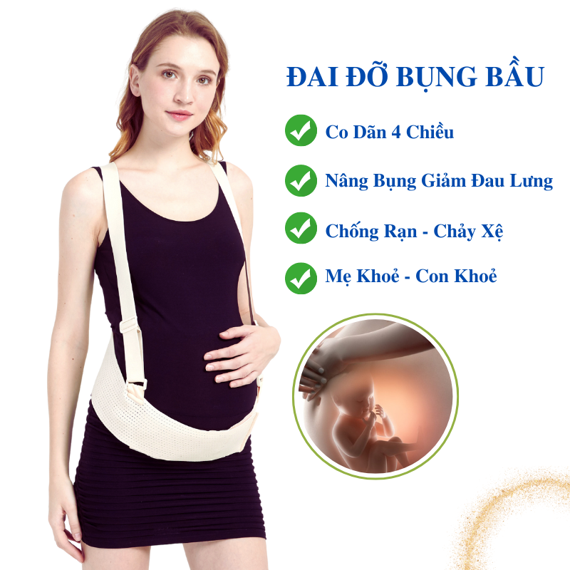 Đai Đỡ Bụng Bầu DB01 Co Dãn 4 Chiều Giảm Đau Lưng Phù Chân