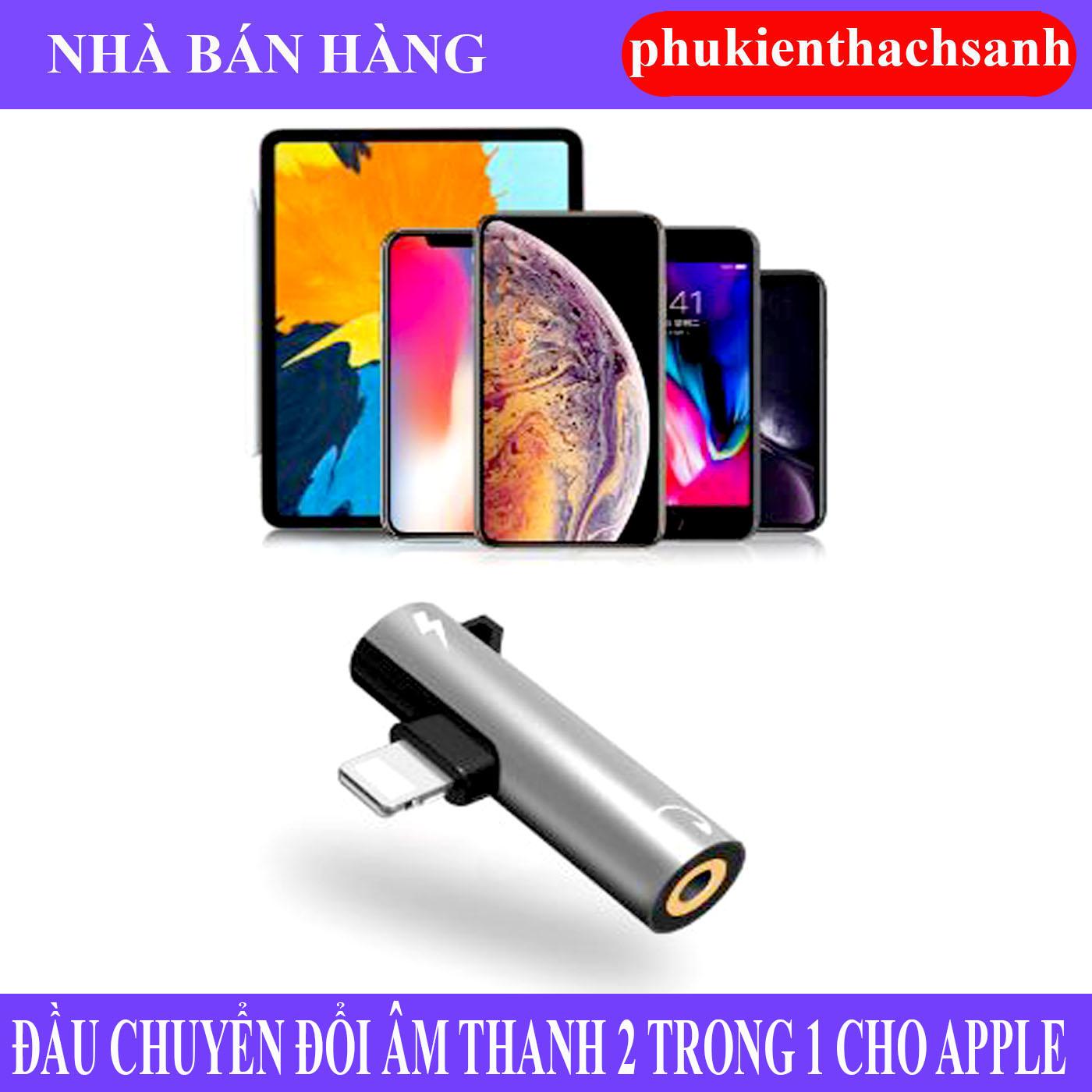 Đầu chuyển đổi Apple 2 trong 1 Lightning sang 3.5 mm và xạc chuẩn Lightning