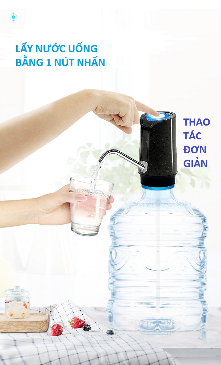 Máy hút nước bình mini tự động, thông minh tiện dụng