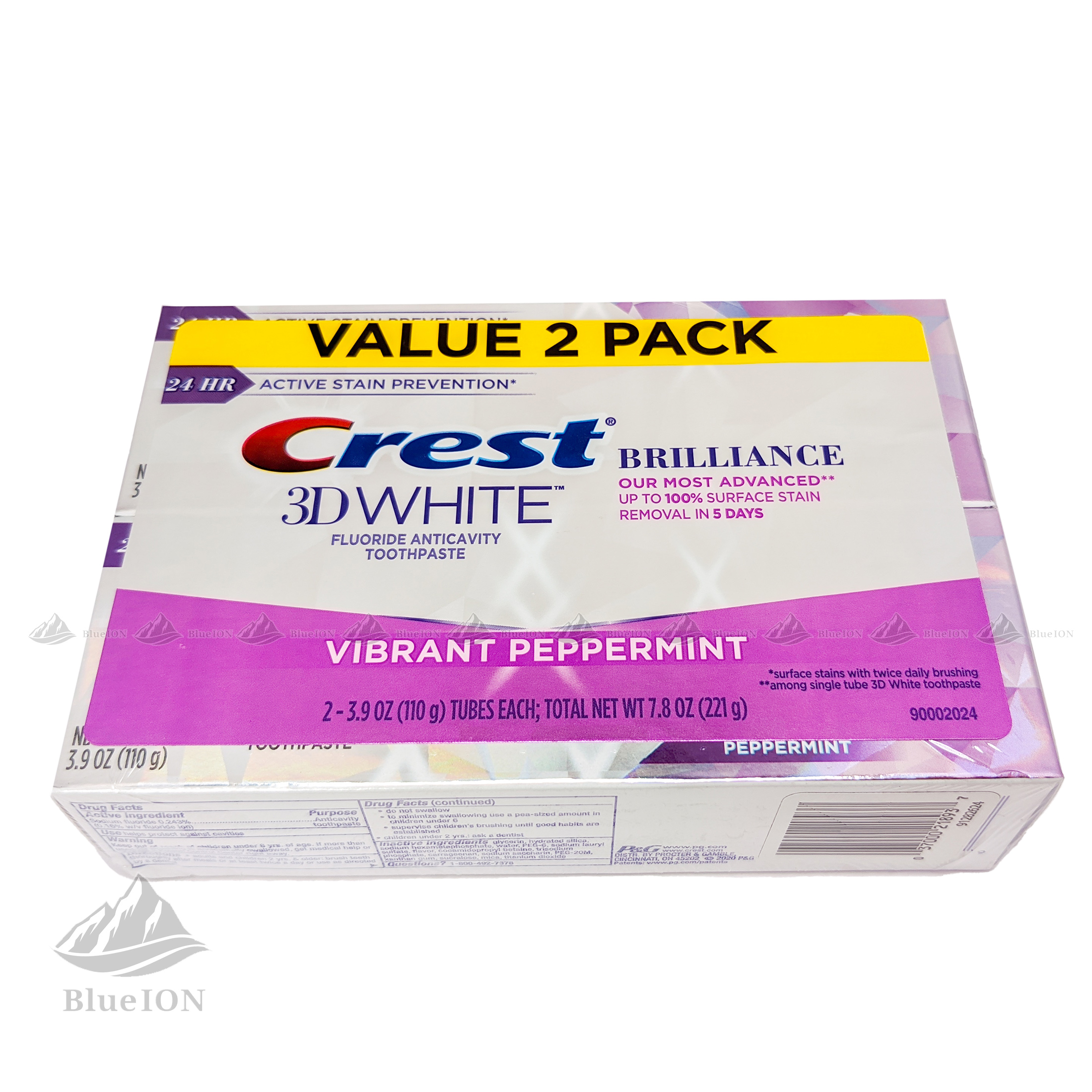 [Hàng Mỹ] Kem đánh răng Crest 3D White Brilliance Vibrant Peppermint