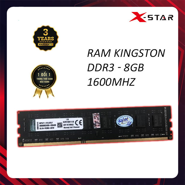 Ram Kingston DDR3 8GB Bus 1600MHz