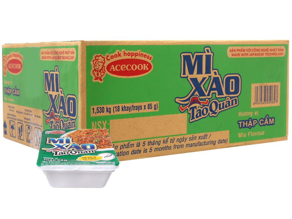 Mì xào Táo Quân thập cẩm khay 85g - BAT MUOI