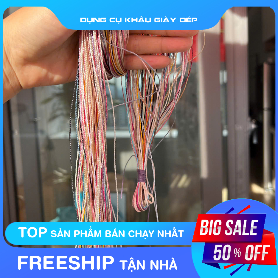 Tép chỉ khâu giày đủ mầu 100m bán lẻ