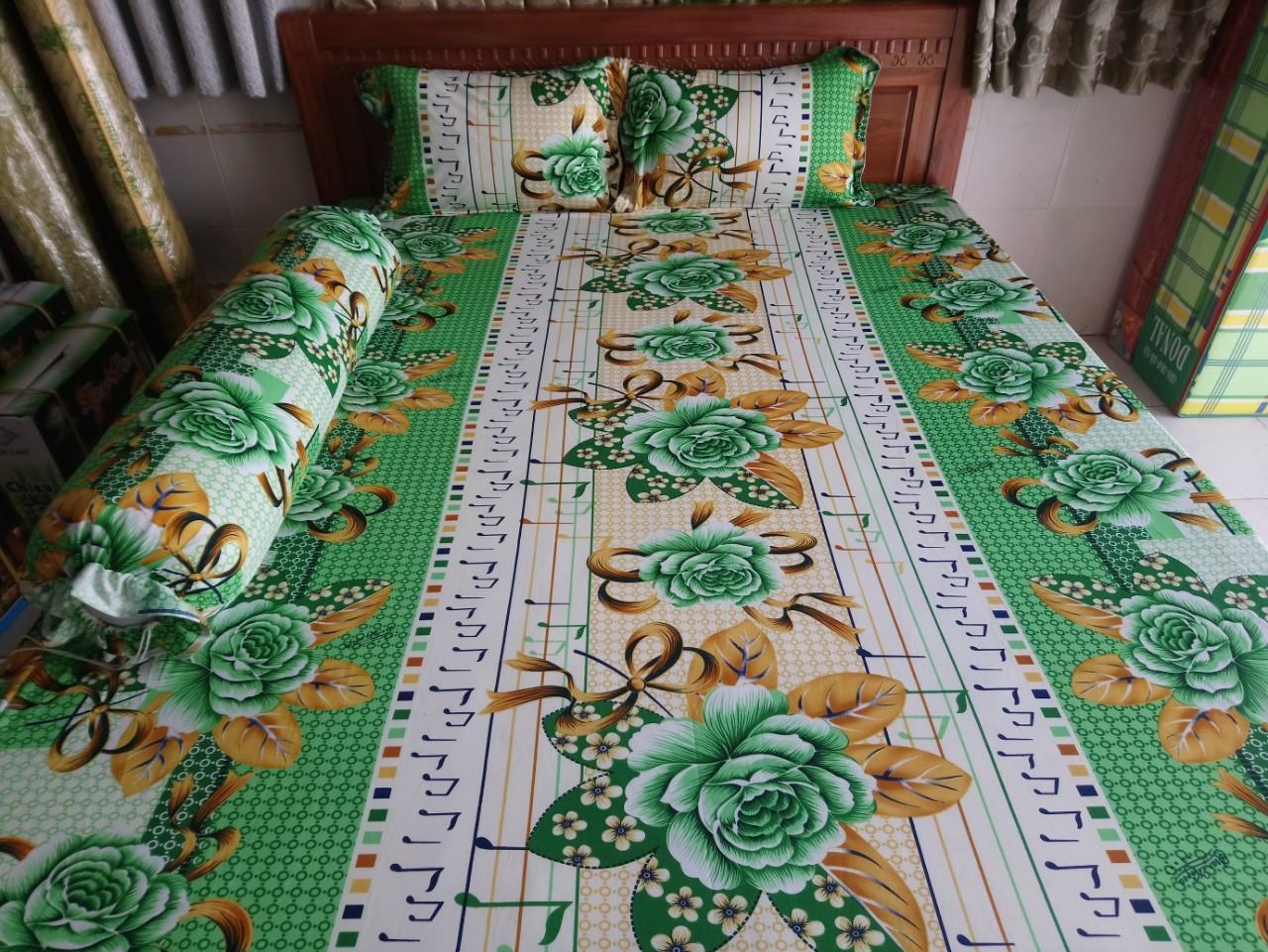 Bộ ga thun lạnh hàn quốc 1m8 x 2m ( 1 dra + 3 áo gối)