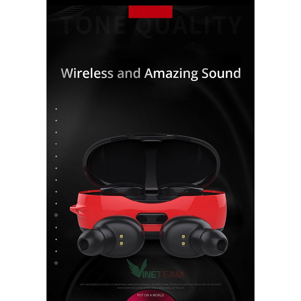 Tai Nghe Bluetooth Shinecon Tws Ts03 (Đen) -Dc3339