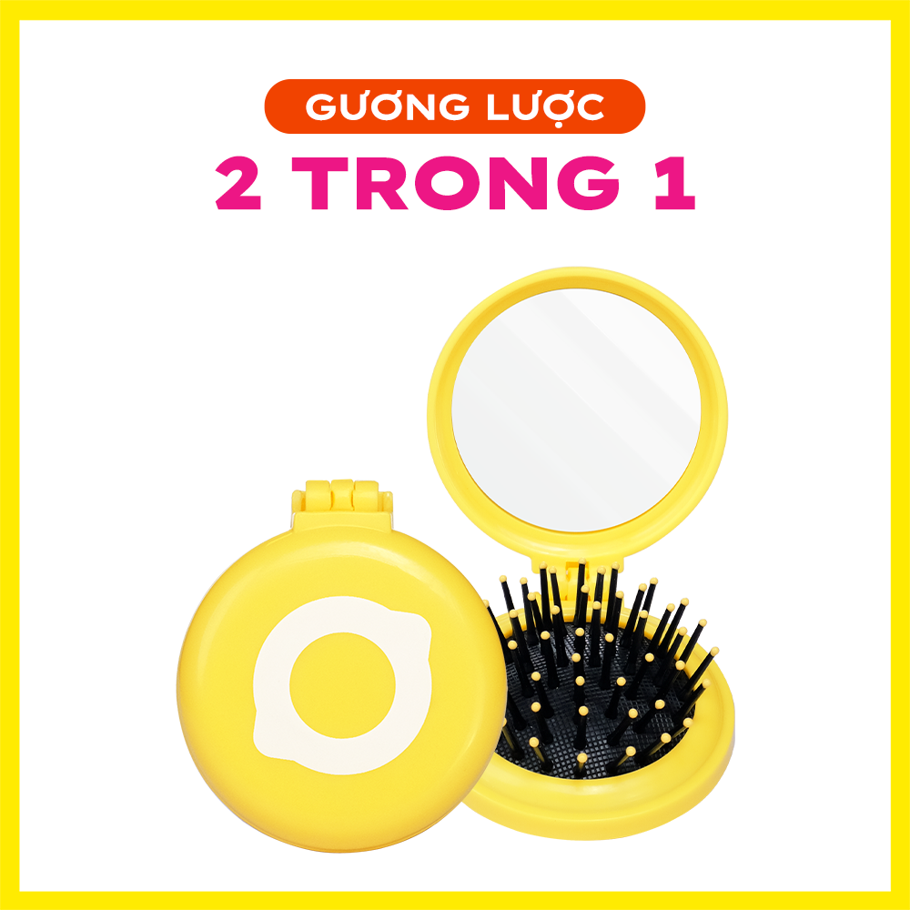 Lemonade Gương lược gấp tiện lợi