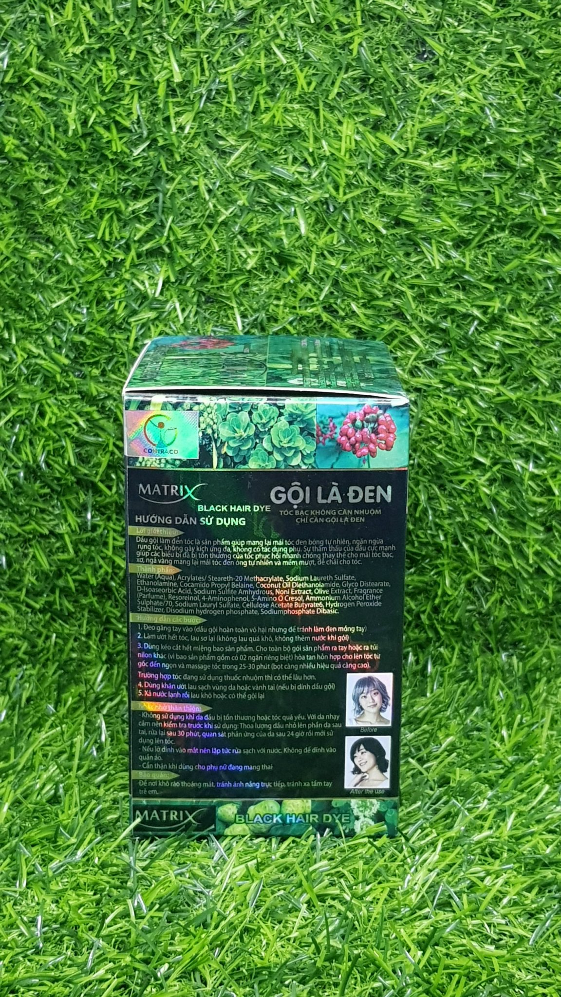 [HCM]Dầu gội nhuộm tóc gội là đen Matrix ( hộp 10 gói )