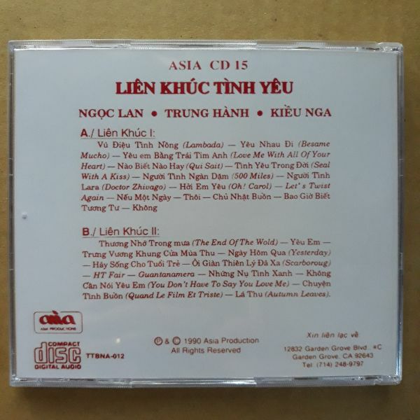 Bộ 3 đĩa cd Liên khúc tình yêu phono