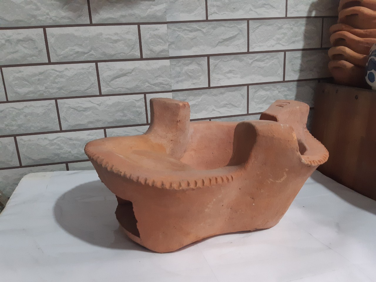 Lò đất nấu củi/ cà ràng loại nhỏ c20*d36 cm