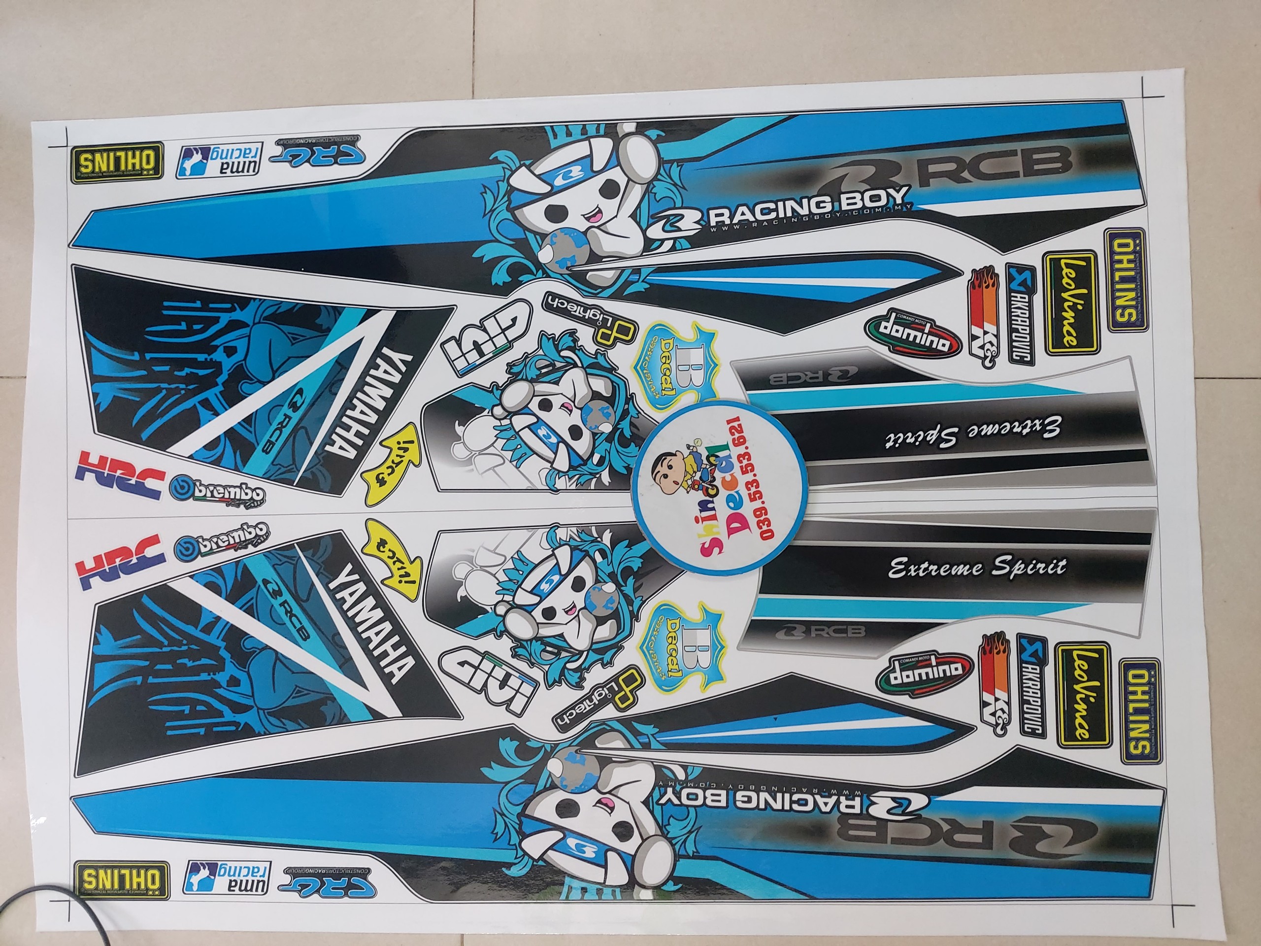 Tem sirius racingboy tặng logo
