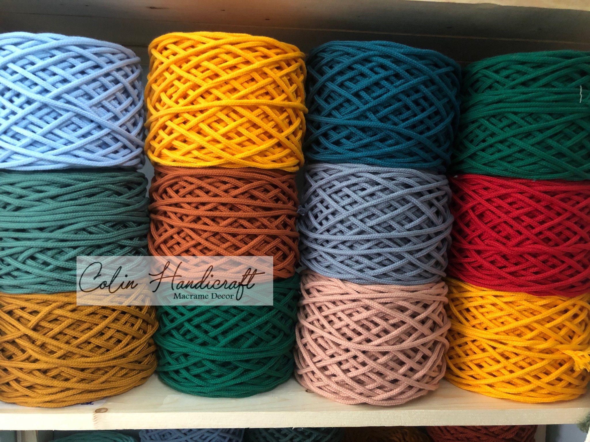 Dây cotton dệt tim đan túi macrame túi handmade thắt macrame