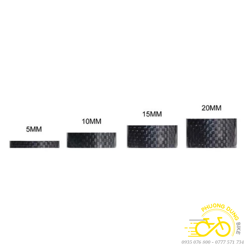 Vòng chêm cổ xe đạp Carbon 3mm 5mm 10mm