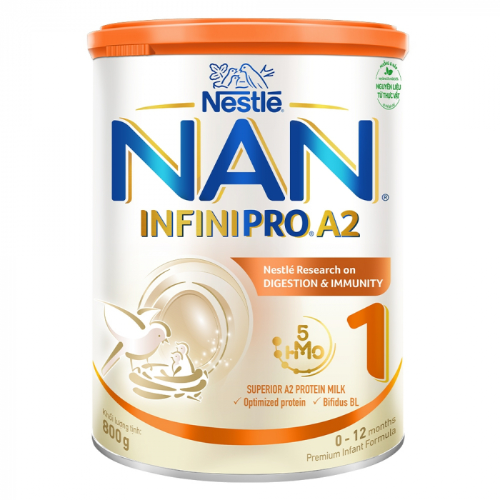 Sữa Nan InfiniPro A2 số 1 800g cho bé từ 0-12 tháng tuổi