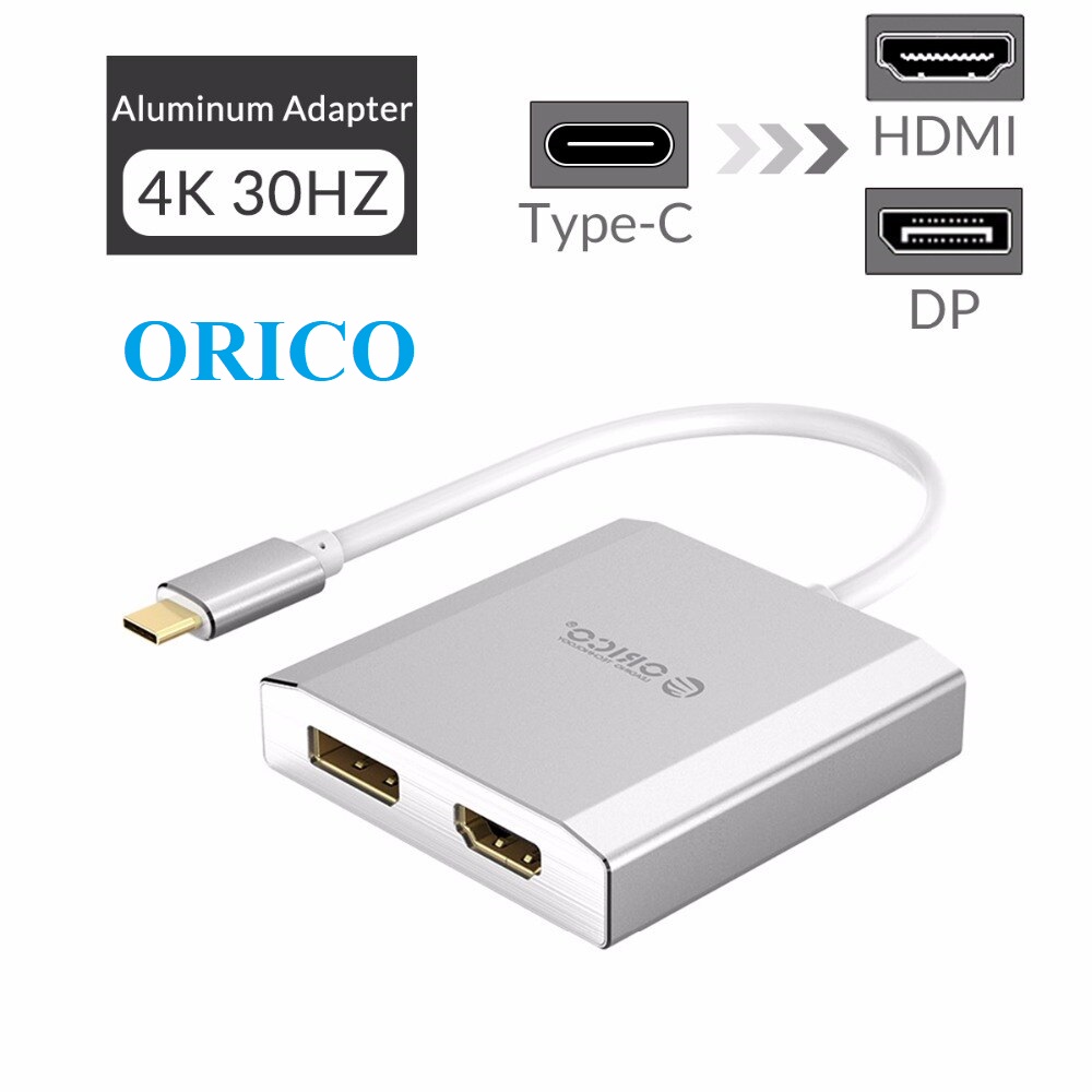 Cáp chuyển đổi USB Type C sang HDMI và Displayport Adapter cao cấp chính hãng ORICO XD-CFHD4