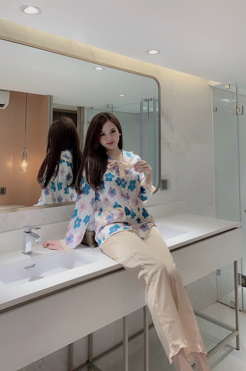[HCM]SÉT BỘ ĐỒ NGỦ LỤA SATIN SIÊU XINH HỌA TIẾT ĐẸP MTB