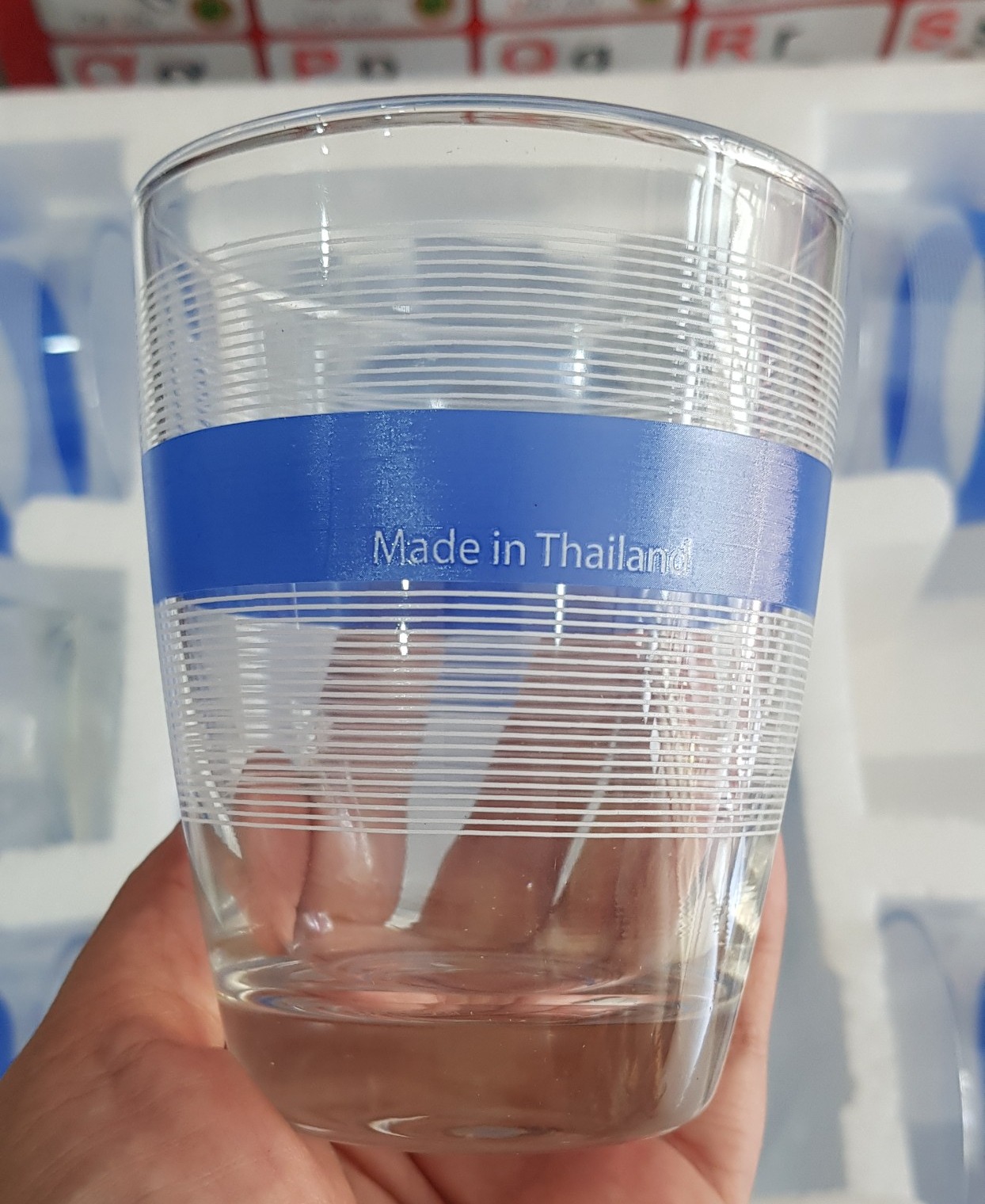BỘ BÌNH LY THỦY TINH THÁI LAN (1 BÌNH VÀ 6 LY SỌC XANH)