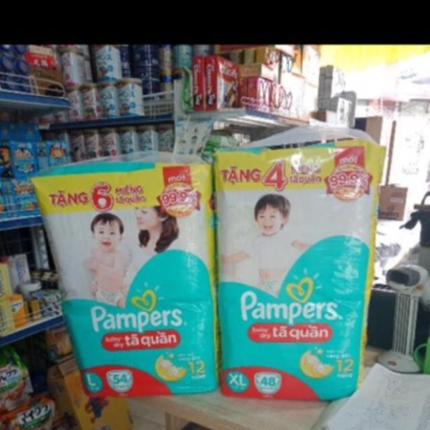 { Mẫu mới} Bỉm Pamper tã quần M60 miếng ,L54 miếng XL48 miếng.