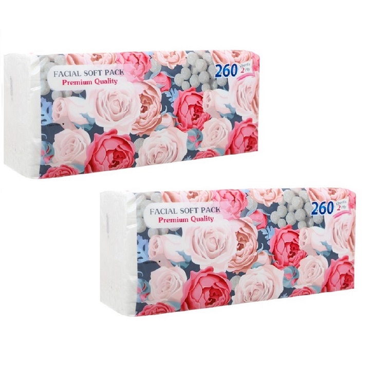 Khăn giấy lụa Hensley cao cấp gói 260 tờ ( 2 lớp )