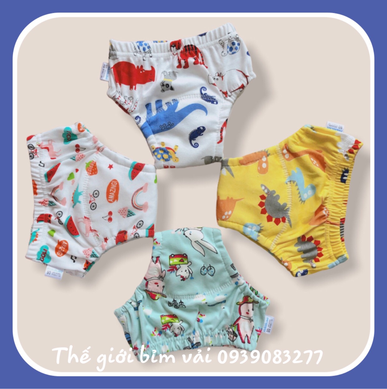 Combo 05 Quần Bỏ Bỉm Vải Riokids Dành Cho Bé