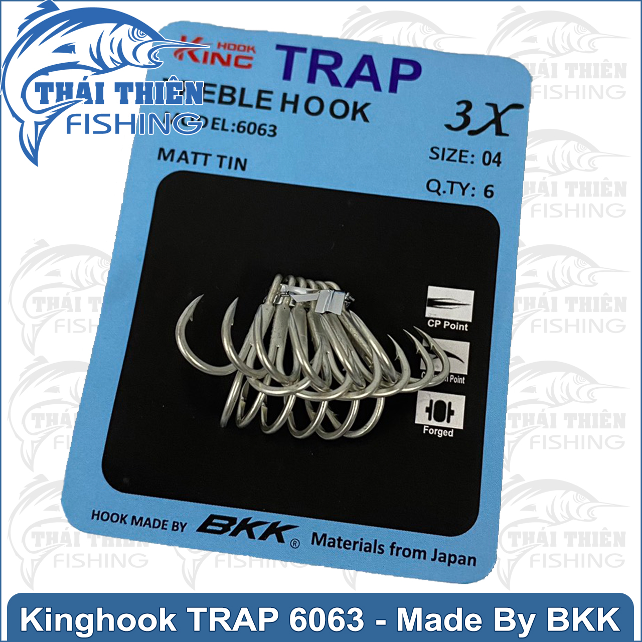 Lưỡi Câu Cá Ba Tiêu BKK King Hook Trap 3X 6063