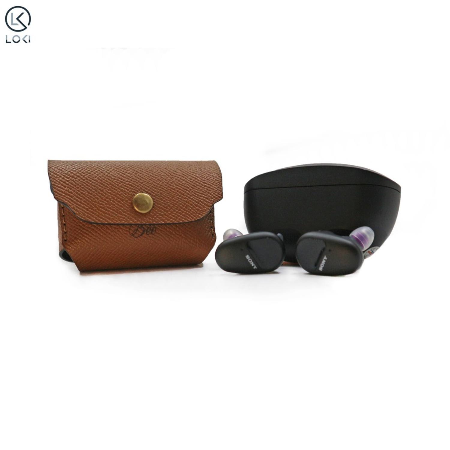 Bao da tai nghe Sony Sp800n -[Da thật 100% - Handmade - Free khắc tên] Manory Leather