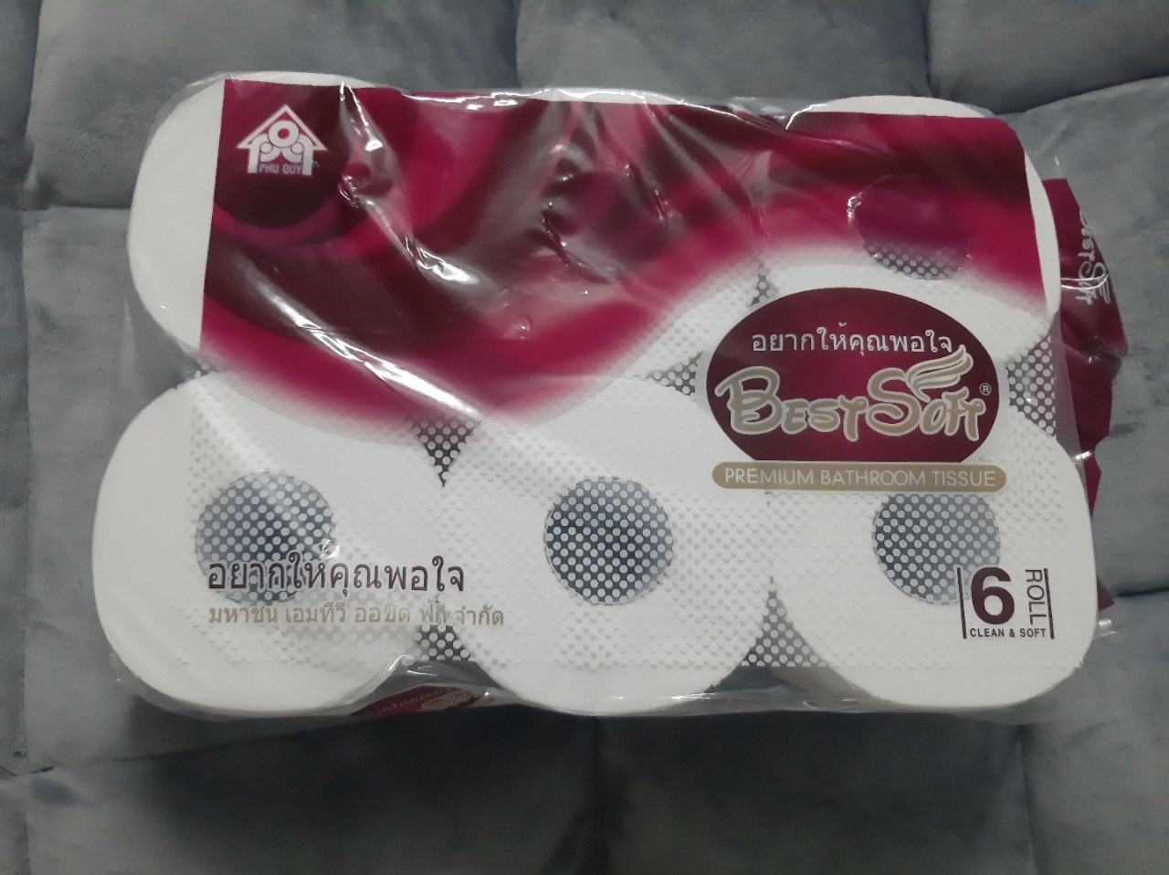GIẤY BEST SOFT THÁI LAN LỐC 6 CUỘN -  KHÔNG LÕI