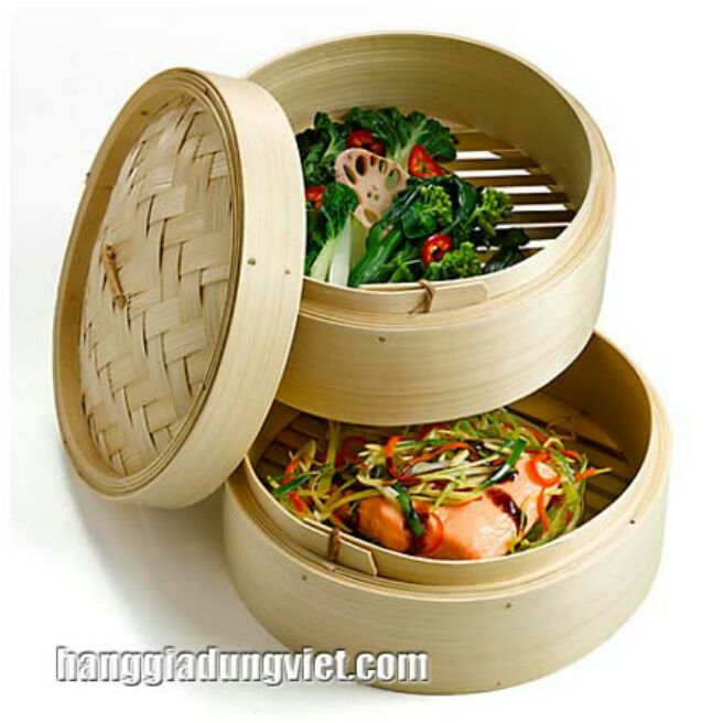 Xửng hấp lồng hấp tre 2 tầng 25cm