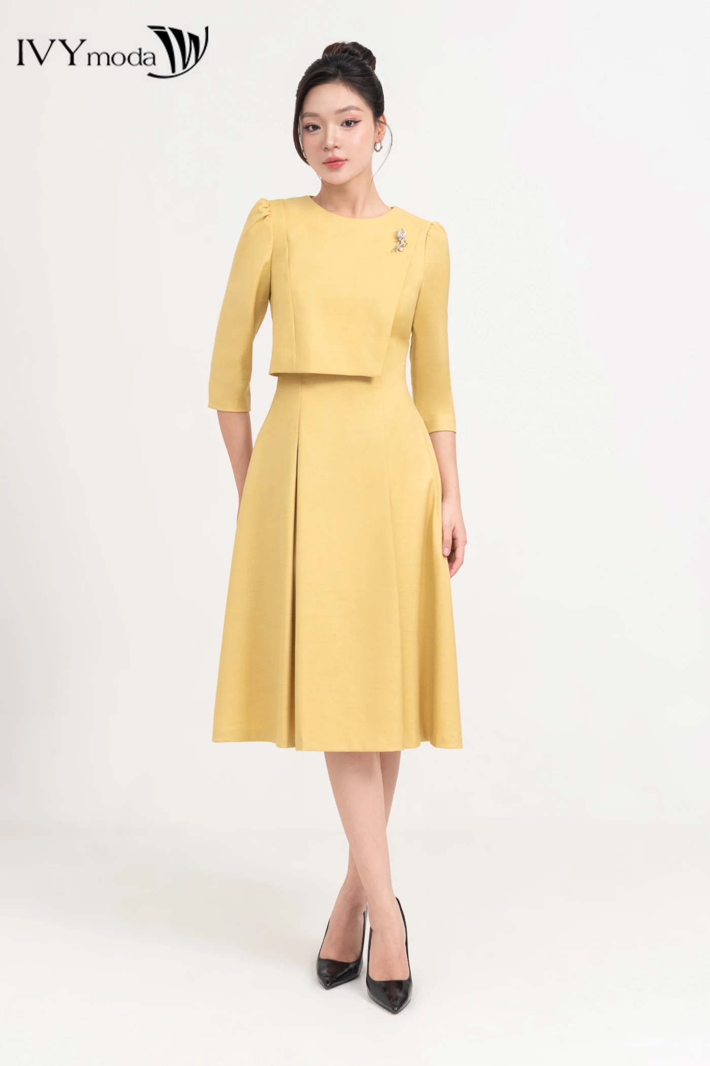 Đầm xòe tay lỡ IVY moda MS 48M8591