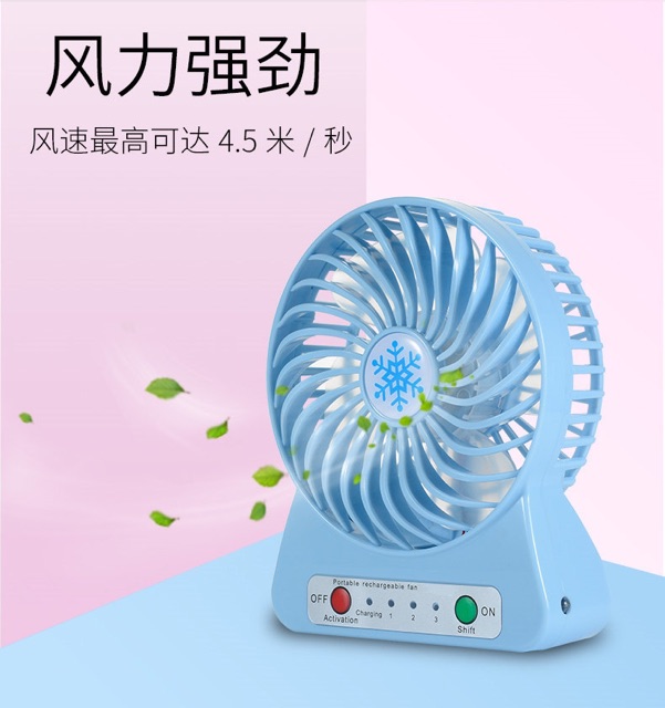 QUẠT MINI CẦM TAY, ĐỂ BÀN CỰC MÁT - QUÁT MINI 3 TỐC ĐỘ