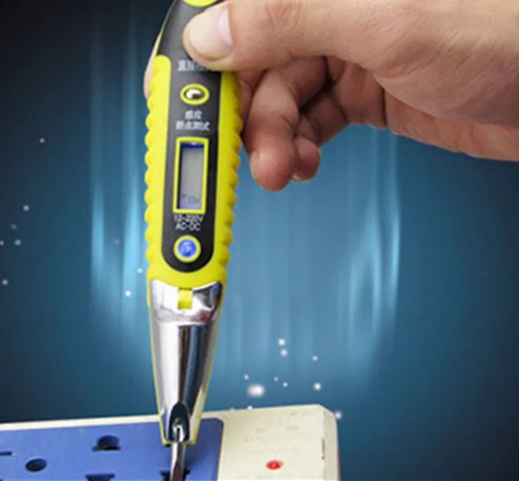 Bút thử điện màn hình điện tử tích hợp đèn led hổ trợ soi sáng