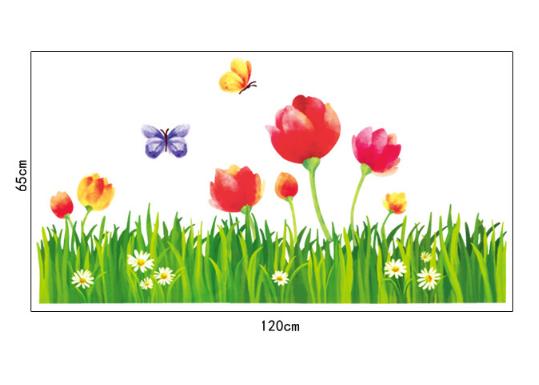 Decal trang trí tường - Chân Hoa Tulip lớn
