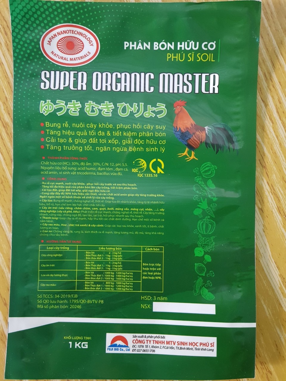 Phân bón hữu cơ SUPER ORGANIC MASTER 1kg