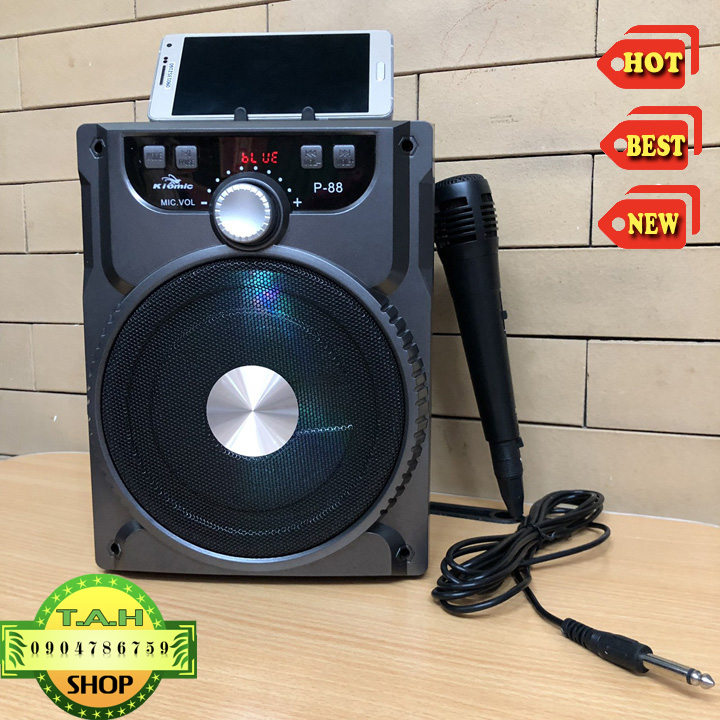 [HCM]Loa kéo bluetooth di động hát karaoke xách tay P88 P89 NT88 Kiomic (Tặng kèm micro) - Âm thanh cực chuẩn