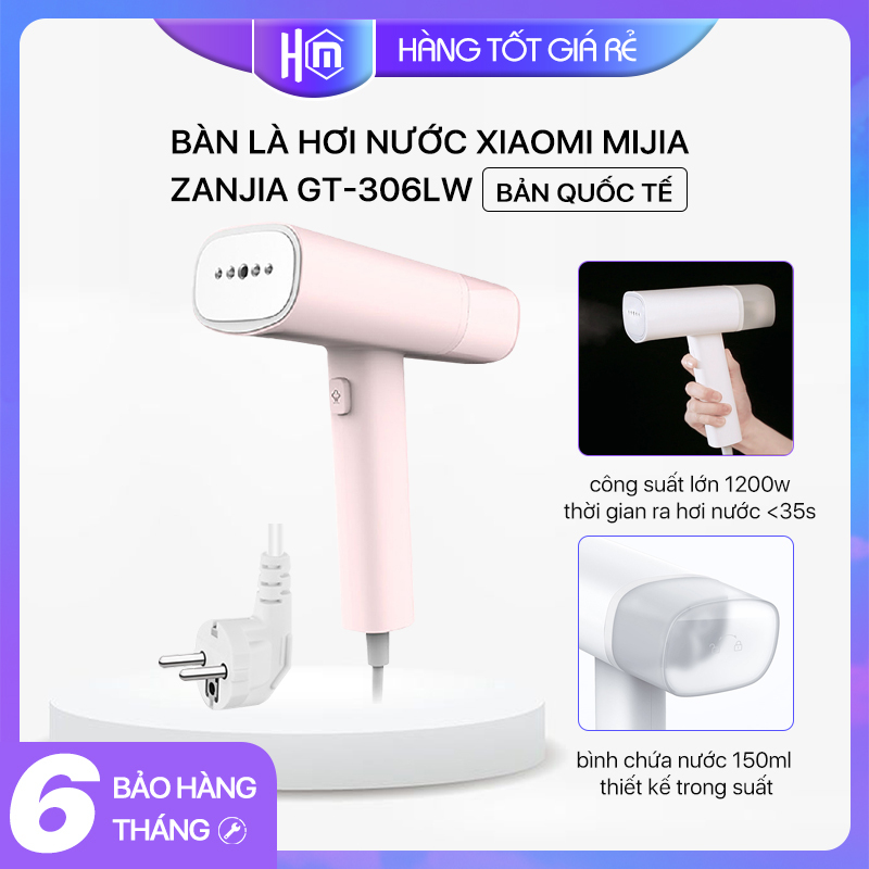 Bàn là hơi nước Xiaomi Mijia Zanjia GT-306LW bàn ủi hơi nước cầm tay nhỏ gọn công suất 1200W là phẳng các loại vải ( Quốc Tế )