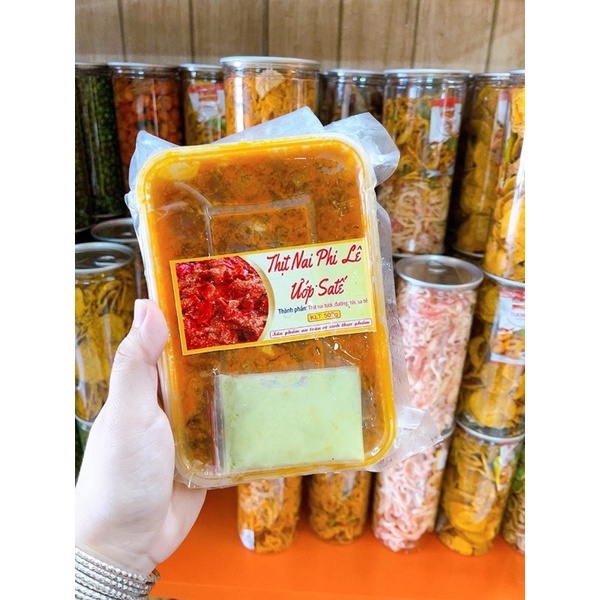 Nai ướp sate ăn rát ngon hộp 500gr (giao tphcm)