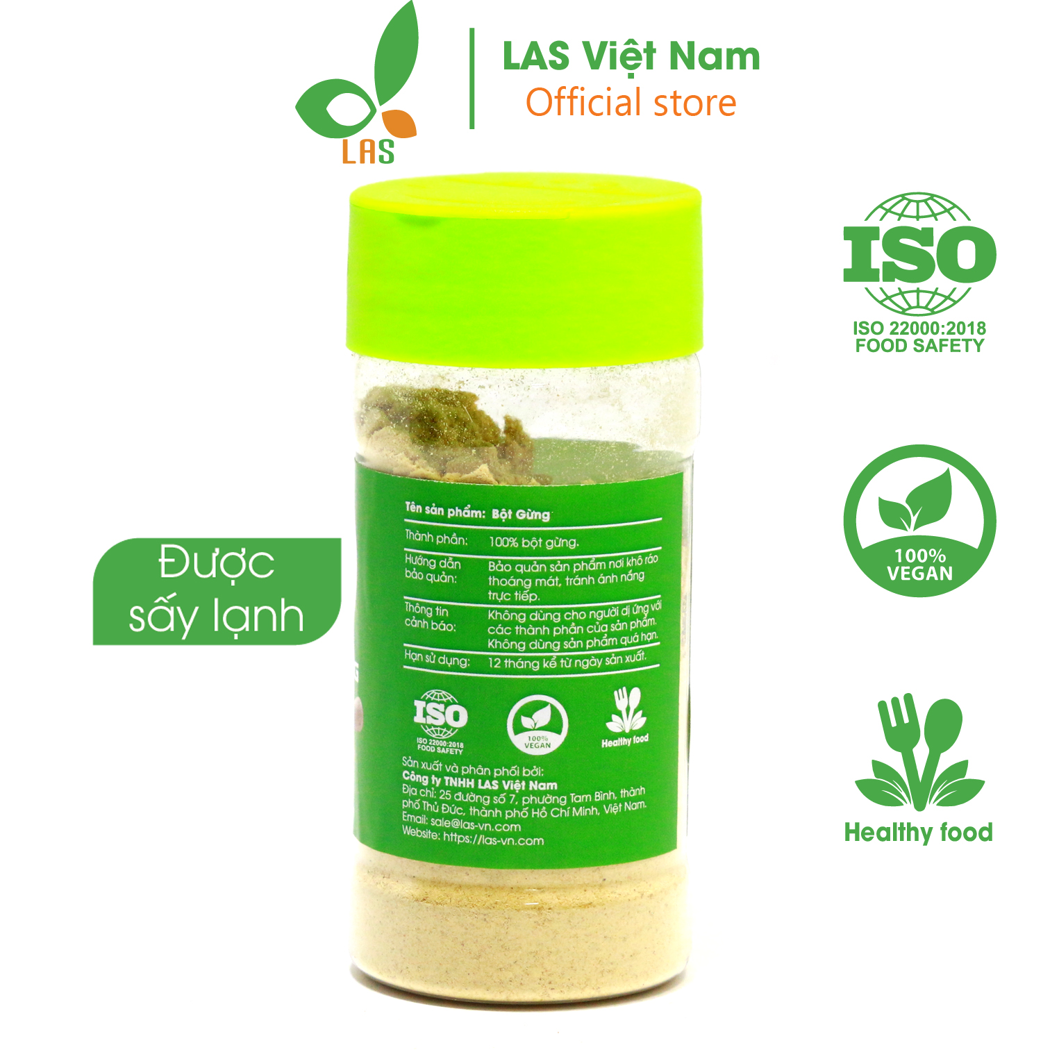 Hũ bột gừng - 30gr - LAS Việt Nam