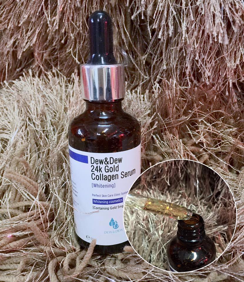 Serum Dew&Dew 24K Gold Collagen Whitening 50ml làm trắng xóa mờ nếp nhăn