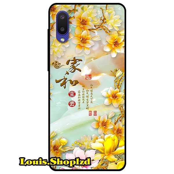 Ốp lưng dành cho samsung galaxy a02 - chữ hoa vàng