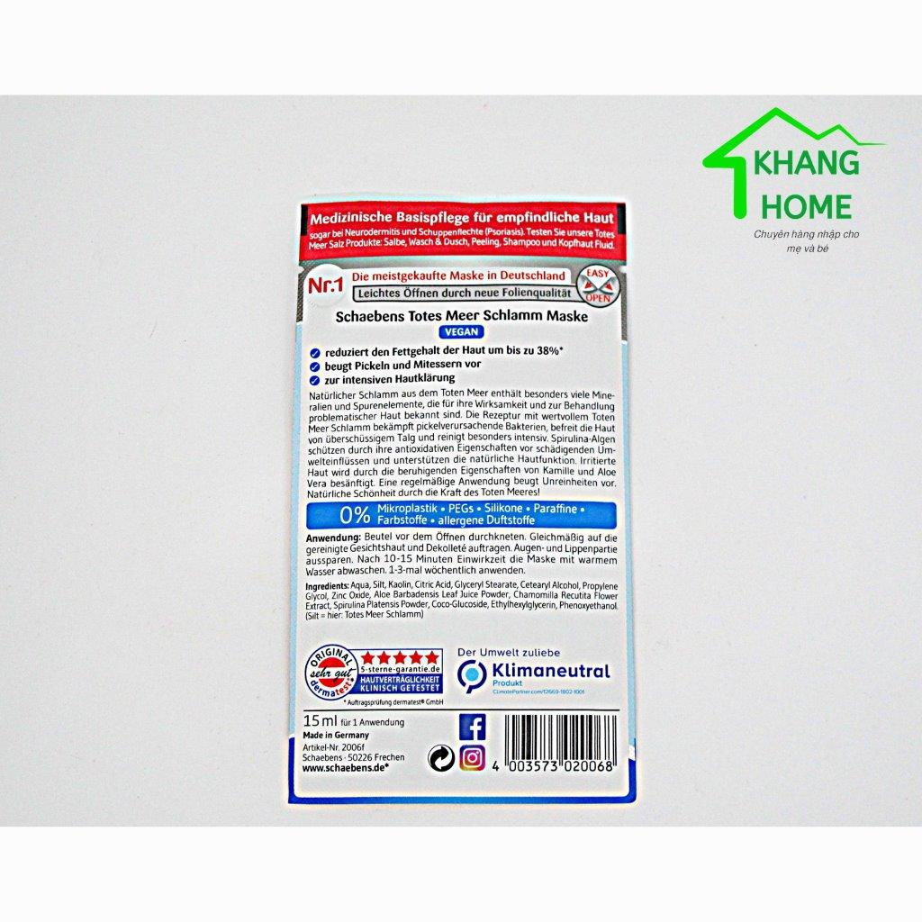 MẶT NẠ DƯỠNG DA SCHAEBENS - DÀNH CHO MỌI LOẠI DA