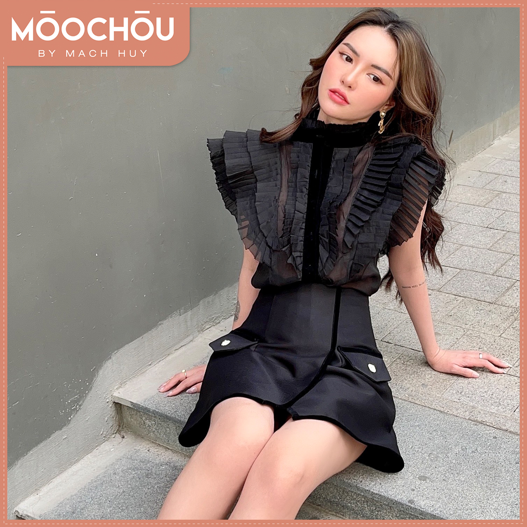ÁO SƠMI KIỂU THANH LỊCH GRACE TOP - MOOCHOU