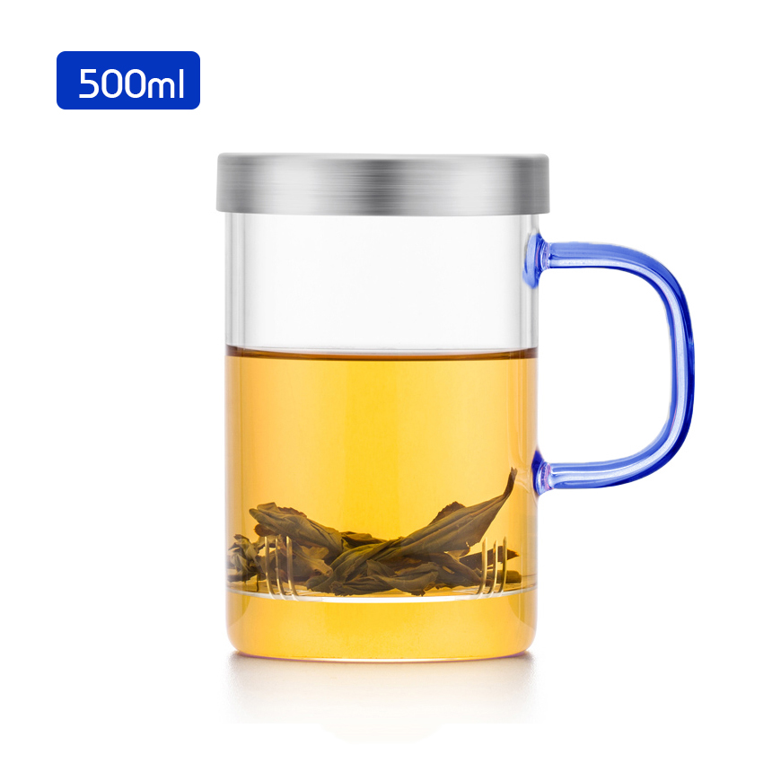 Ly lọc trà thủy tinh Samadoyo S019C 500ml (Xanh)